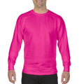 Neon Pink - Front - Comfort Colors Mens Crew Neck Sweatshirt