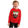 Red - Back - Christmas Shop Childrens-Kids Little Pudding Jumper