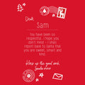 Red - Side - Christmas Shop Personalisable Childrens-Kids Letter To Santa Tee
