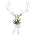 White - Front - Christmas Shop Small Rattan Reindeer