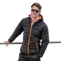 Black-Orange - Back - Result Core Mens Soft Padded Jacket