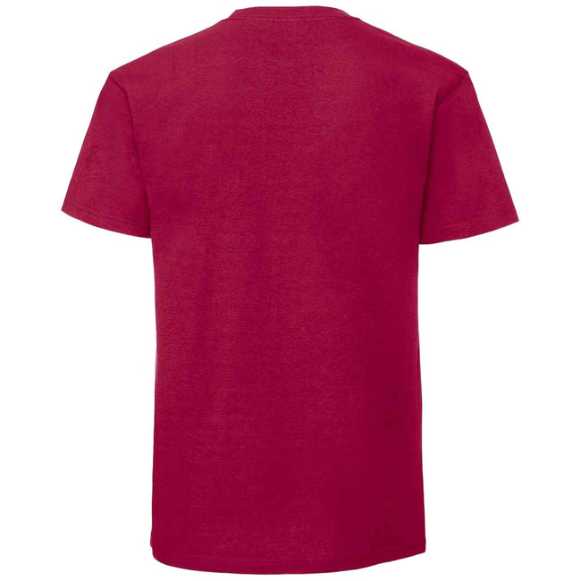 Cranberry - Back - Fruit Of The Loom Mens Iconic 195 Ringspun Premium Tshirt
