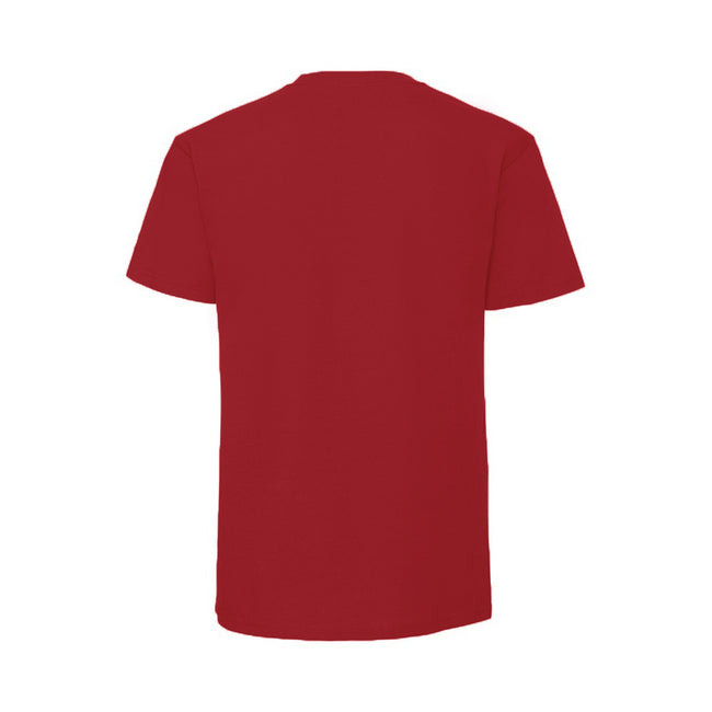 Red - Back - Fruit Of The Loom Mens Iconic 195 Ringspun Premium Tshirt