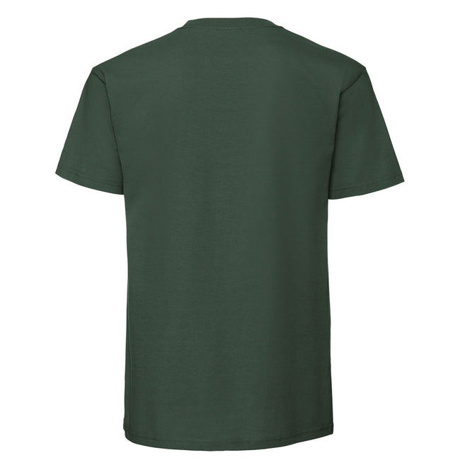 Bottle Green - Back - Fruit Of The Loom Mens Iconic 195 Ringspun Premium Tshirt