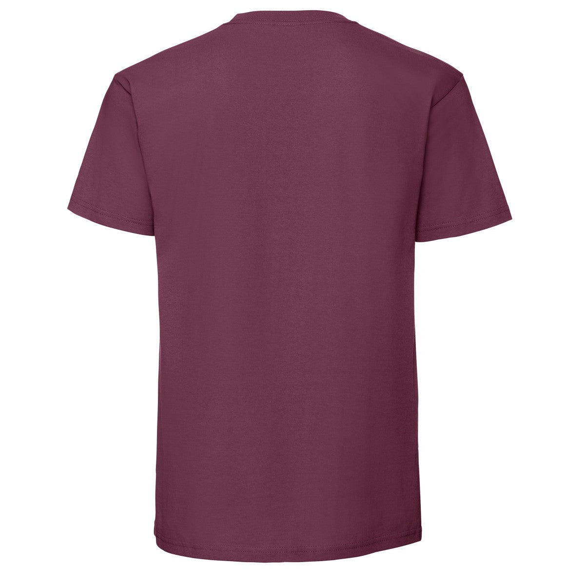 Burgundy - Back - Fruit Of The Loom Mens Iconic 195 Ringspun Premium Tshirt