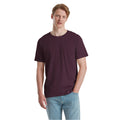 Dark Plum - Front - Fruit Of The Loom Mens Iconic 195 Ringspun Premium Tshirt