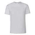 Heather Grey - Back - Fruit Of The Loom Mens Iconic 195 Ringspun Premium Tshirt