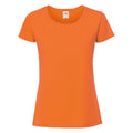 Orange - Front - Fruit Of The Loom Womens-Ladies Fit Ringspun Premium Tshirt