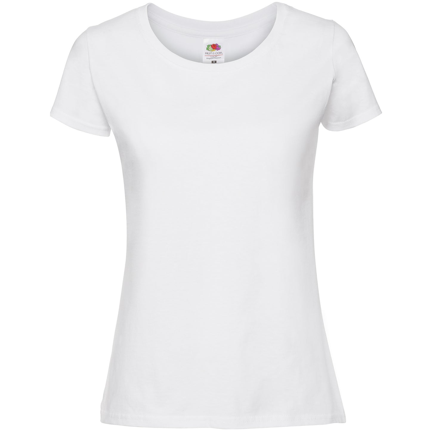 White - Front - Fruit Of The Loom Womens-Ladies Fit Ringspun Premium Tshirt