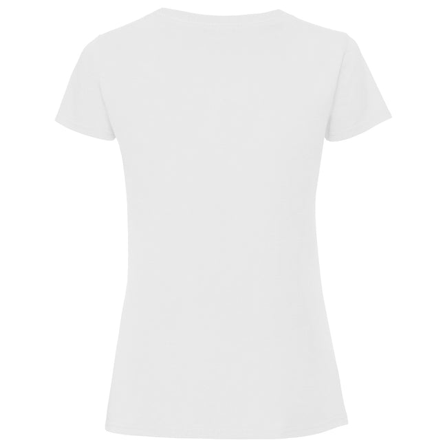 White - Back - Fruit Of The Loom Womens-Ladies Fit Ringspun Premium Tshirt
