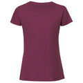 Burgundy - Back - Fruit Of The Loom Womens-Ladies Fit Ringspun Premium Tshirt