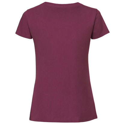 Navy - Side - Fruit Of The Loom Womens-Ladies Fit Ringspun Premium Tshirt