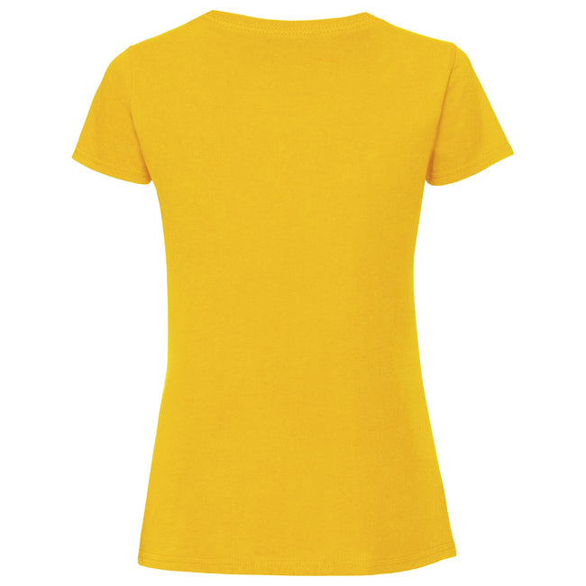 Orange - Side - Fruit Of The Loom Womens-Ladies Fit Ringspun Premium Tshirt