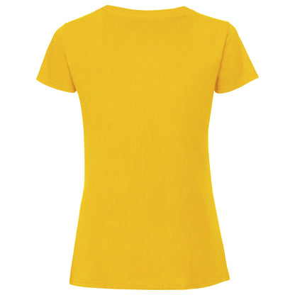 Sunflower - Back - Fruit Of The Loom Womens-Ladies Fit Ringspun Premium Tshirt