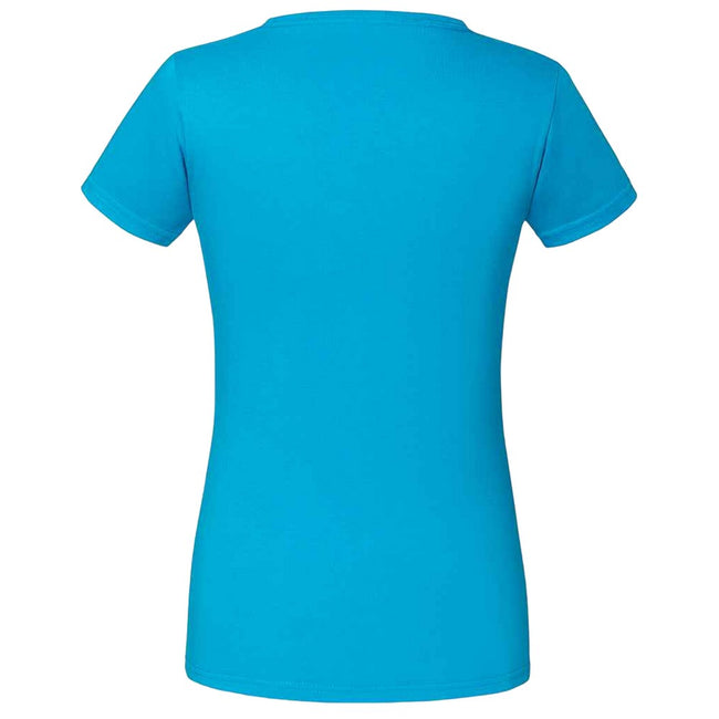 Azure Blue - Back - Fruit Of The Loom Womens-Ladies Fit Ringspun Premium Tshirt