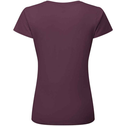 Dark Plum - Back - Fruit Of The Loom Womens-Ladies Fit Ringspun Premium Tshirt