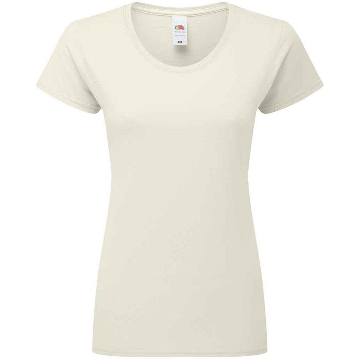 Natural - Front - Fruit Of The Loom Womens-Ladies Fit Ringspun Premium Tshirt