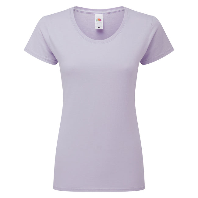 Soft Lavender - Front - Fruit Of The Loom Womens-Ladies Fit Ringspun Premium Tshirt
