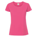 Fuchsia - Front - Fruit Of The Loom Womens-Ladies Fit Ringspun Premium Tshirt