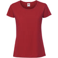 Red - Front - Fruit Of The Loom Womens-Ladies Fit Ringspun Premium Tshirt