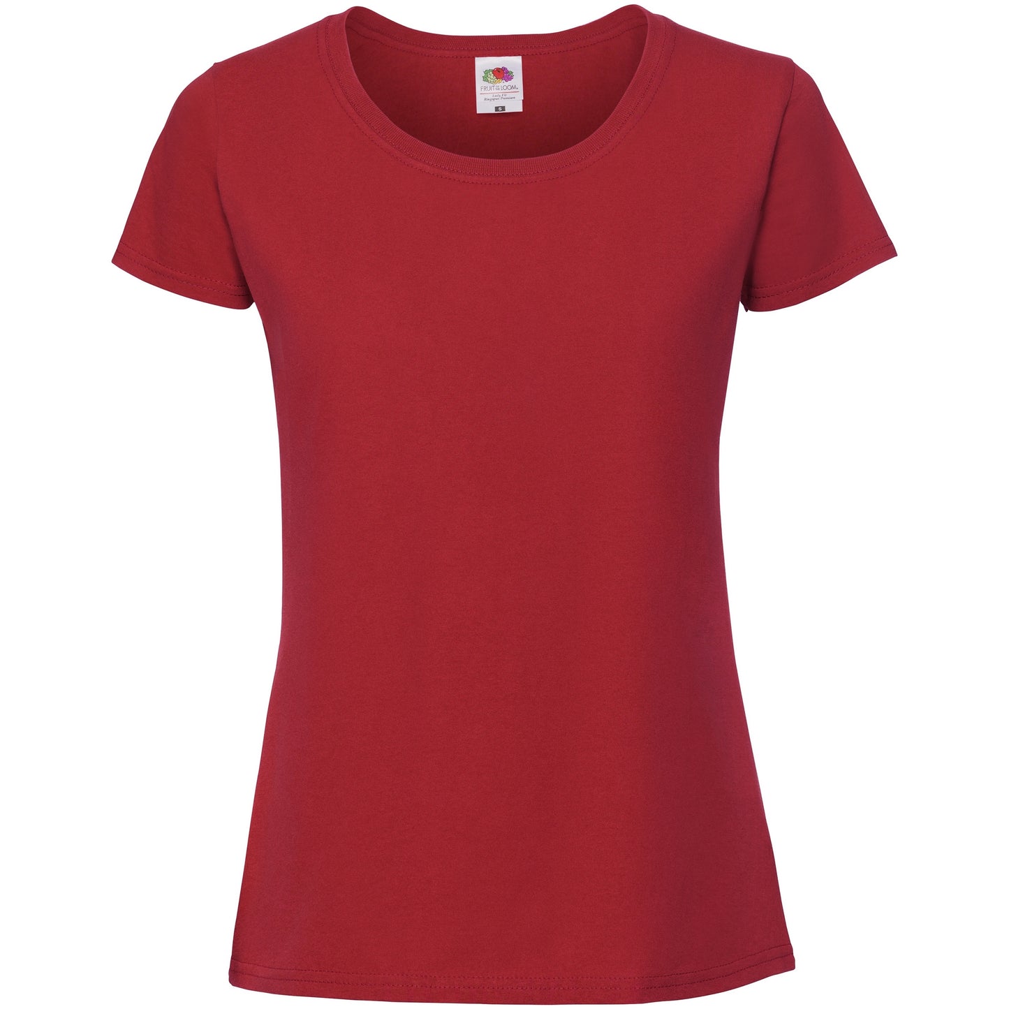 Red - Front - Fruit Of The Loom Womens-Ladies Fit Ringspun Premium Tshirt