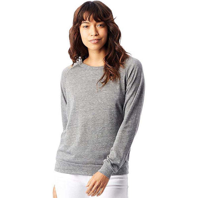 Eco Grey - Back - Alternative Apparel Womens-Ladies Eco-Jersey Slouchy Pullover