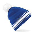 Bright Royal-White - Front - Beechfield Mens Stadium Beanie