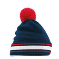 French Navy-Classic Red-White - Back - Beechfield Mens Stadium Beanie