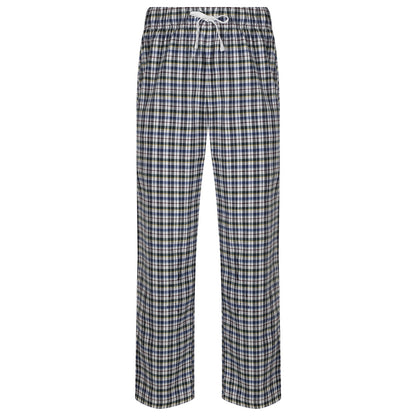 White-Multi Check - Front - Skinnifit Mens Tartan Lounge Pants