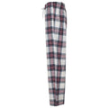 White-Pink Check - Back - Skinnifit Womens-Ladies Tartan Lounge Pants