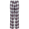 White-Pink Check - Side - Skinnifit Womens-Ladies Tartan Lounge Pants