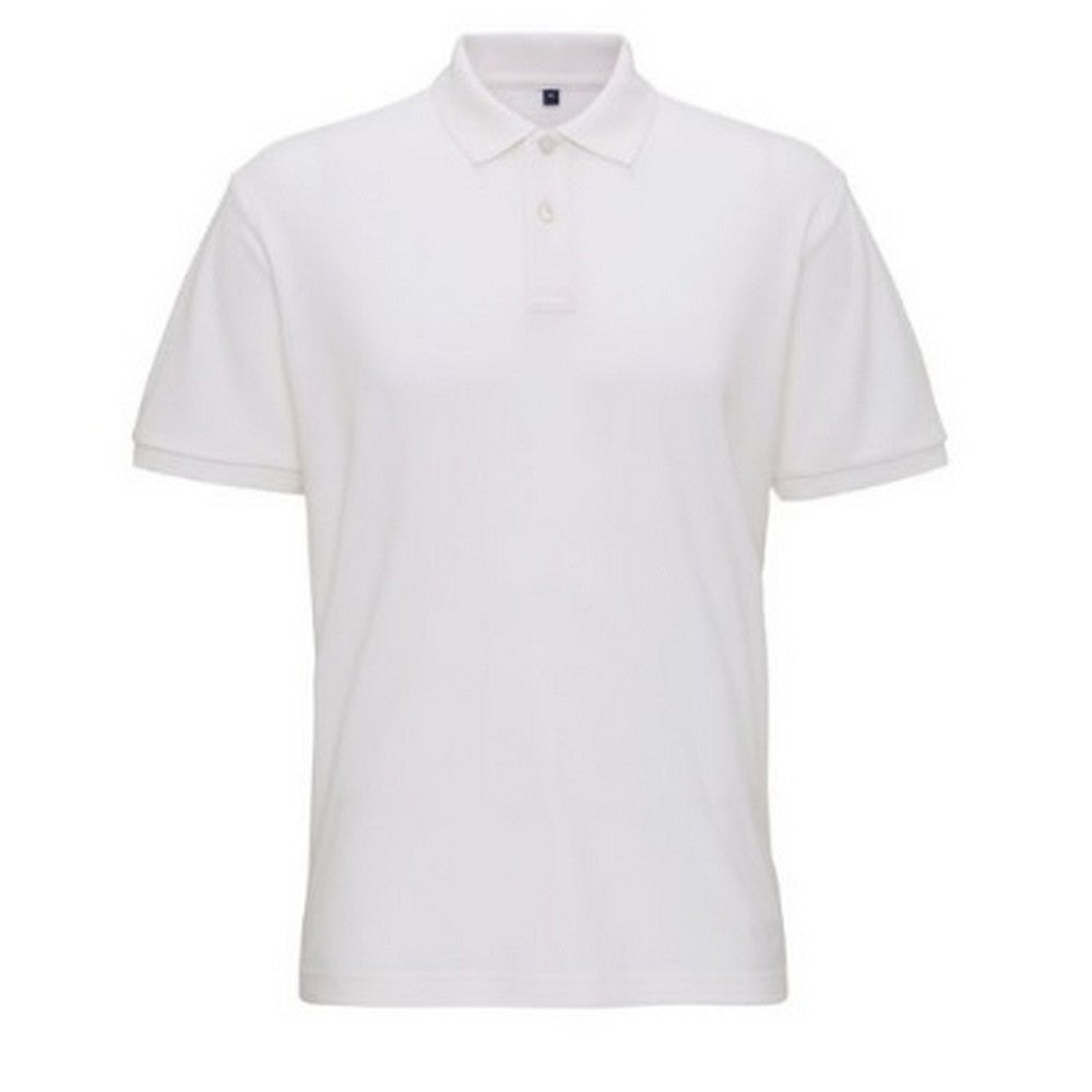 White - Front - Asquith & Fox Mens Super Smooth Knit Polo Shirt