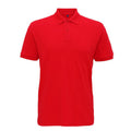 Cherry Red - Front - Asquith & Fox Mens Super Smooth Knit Polo Shirt