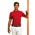 Cherry Red - Back - Asquith & Fox Mens Super Smooth Knit Polo Shirt