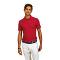 Cherry Red - Side - Asquith & Fox Mens Super Smooth Knit Polo Shirt