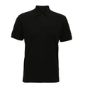 Black - Front - Asquith & Fox Mens Super Smooth Knit Polo Shirt