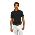 Black - Back - Asquith & Fox Mens Super Smooth Knit Polo Shirt