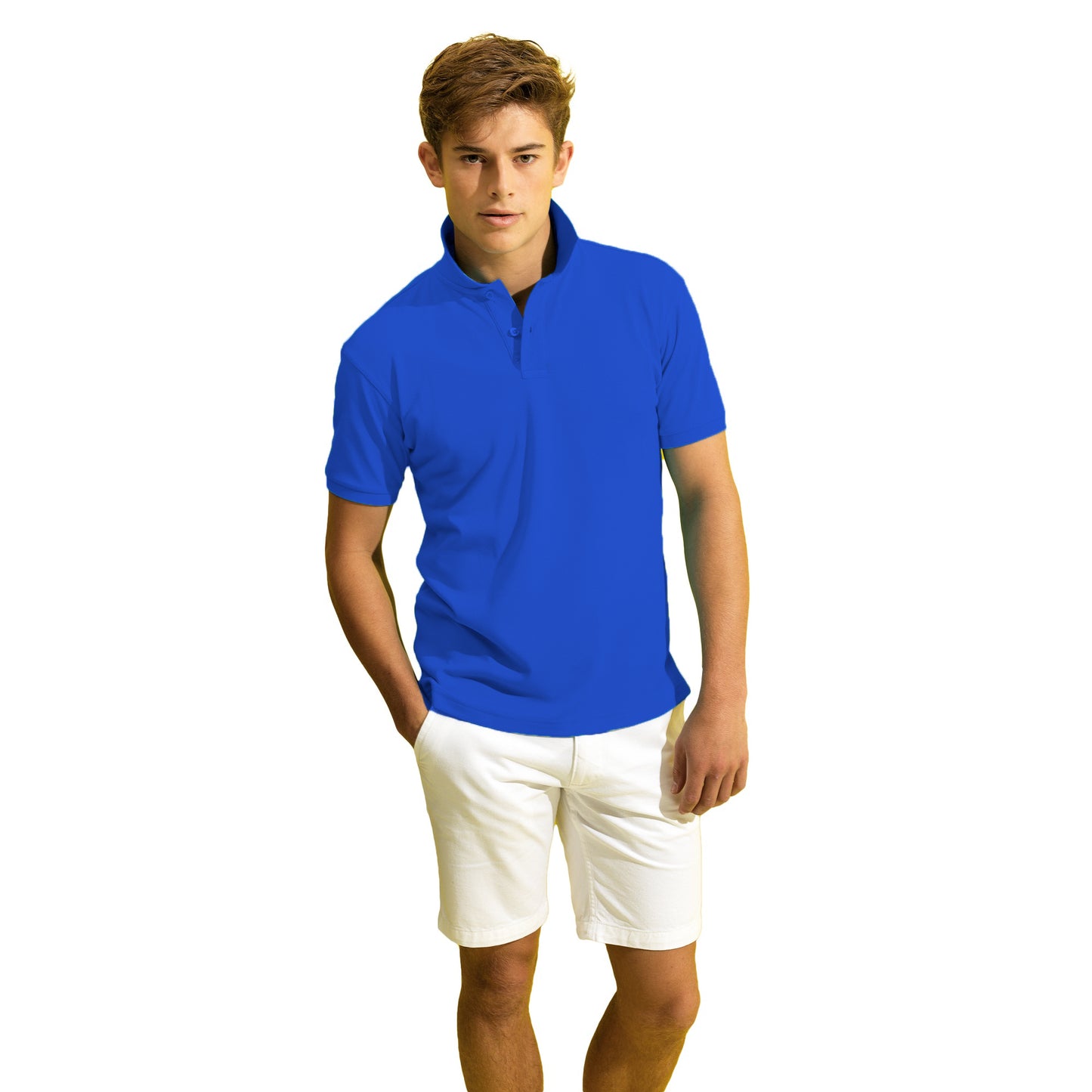 Bright Royal - Back - Asquith & Fox Mens Super Smooth Knit Polo Shirt