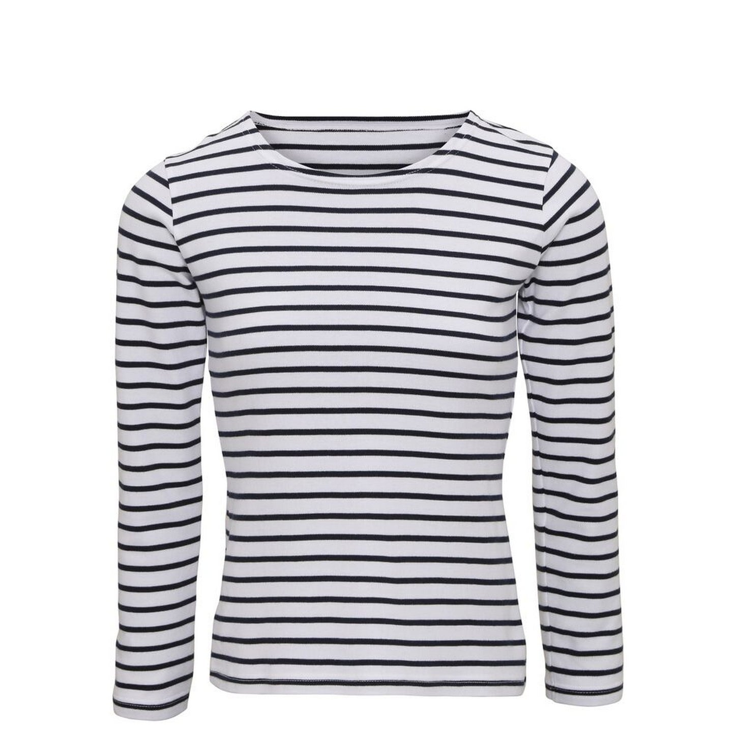 White-Navy - Front - Asquith & Fox Womens-Ladies Mariniere Coastal Long Sleeve T-Shirt