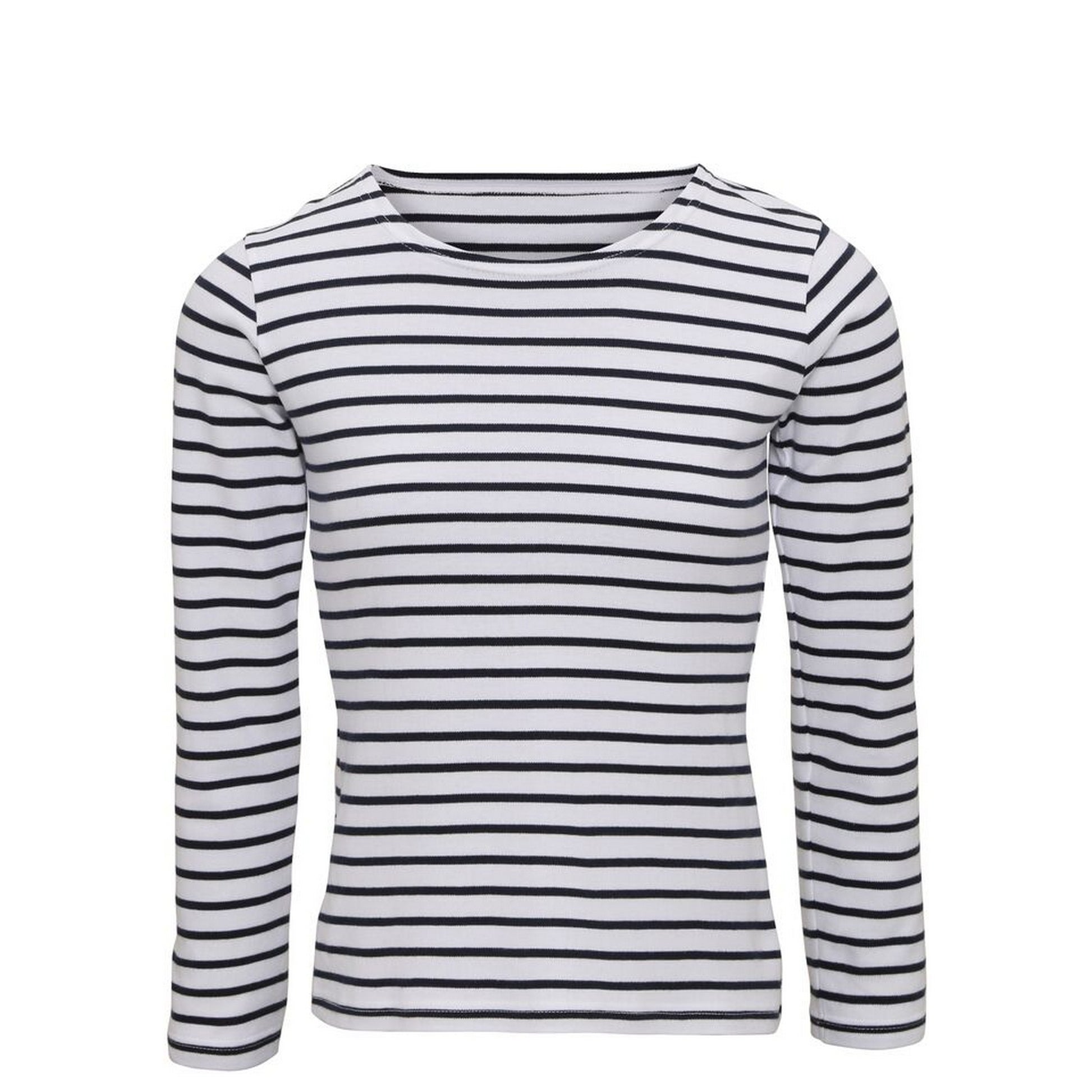White-Navy - Front - Asquith & Fox Womens-Ladies Mariniere Coastal Long Sleeve T-Shirt