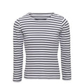 White-Navy - Front - Asquith & Fox Womens-Ladies Mariniere Coastal Long Sleeve T-Shirt