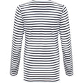 White-Navy - Back - Asquith & Fox Womens-Ladies Mariniere Coastal Long Sleeve T-Shirt