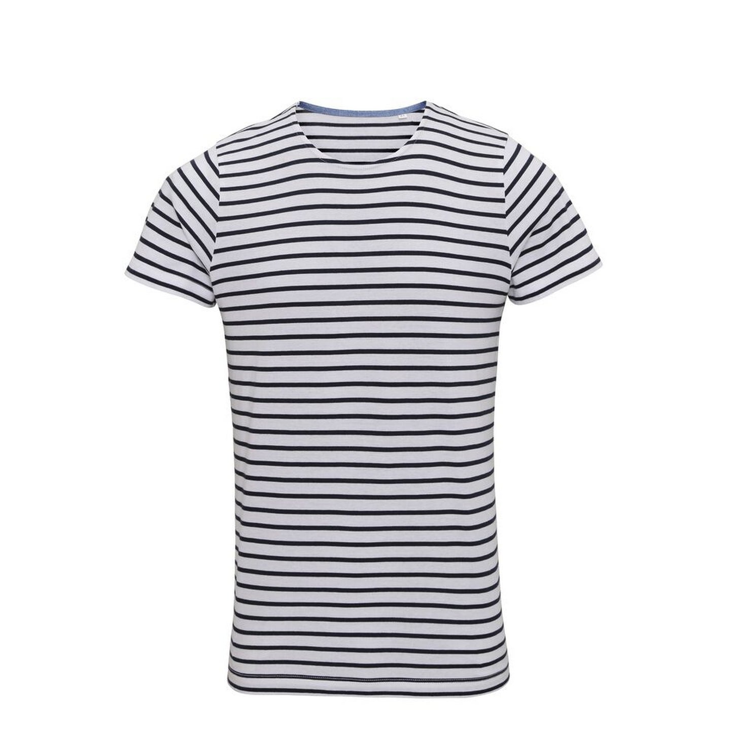 White-Navy - Front - Asquith & Fox Mens Mariniere Coastal Short Sleeve T-Shirt