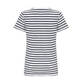 White-Navy - Back - Asquith & Fox Womens-Ladies Mariniere Coastal Short Sleeve T-Shirt
