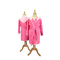 Pink-Light Pink - Front - A&R Towels Childrens-Kids Boyzz & Girlzz Hooded Bathrobe