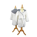 White-Anthracite Grey - Front - A&R Towels Childrens-Kids Boyzz & Girlzz Hooded Bathrobe