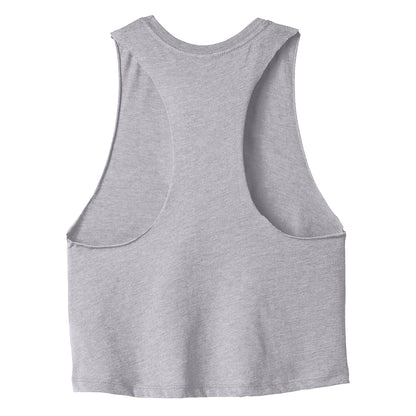 Athletic Heather - Back - Bella + Canvas Womens-Ladies Racerback Cropped Sleeveless Tank Top