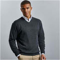 French Navy - Back - Russell Collection Mens Crew Neck Knitted Pullover Sweatshirt