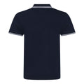 Navy-White - Back - AWDis Mens Stretch Tipped Polo Shirt