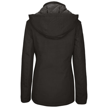 Black - Back - Kariban Womens-Ladies Parka Jacket
